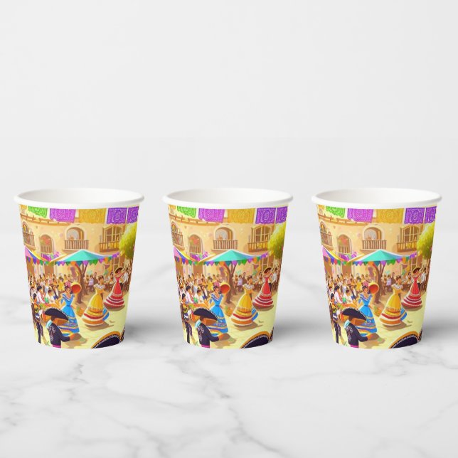 Fiesta Mexicana  Paper Cups (Multi)