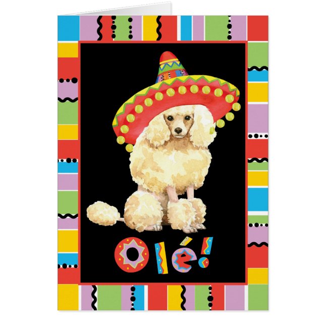 Fiesta Miniature Poodle Card (Front)