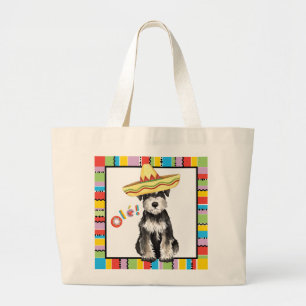 Fiesta Miniature Schnauzer Large Tote Bag