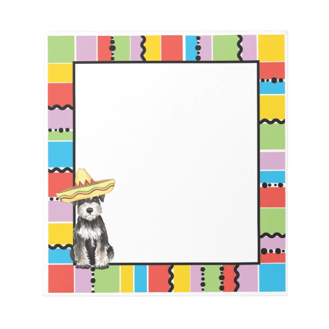 Fiesta Miniature Schnauzer Notepad (Front)