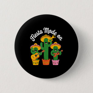 Fiesta mode cactus band cinco de mayo funny mexica 6 cm round badge