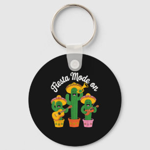 Fiesta mode cactus band cinco de mayo funny mexica key ring