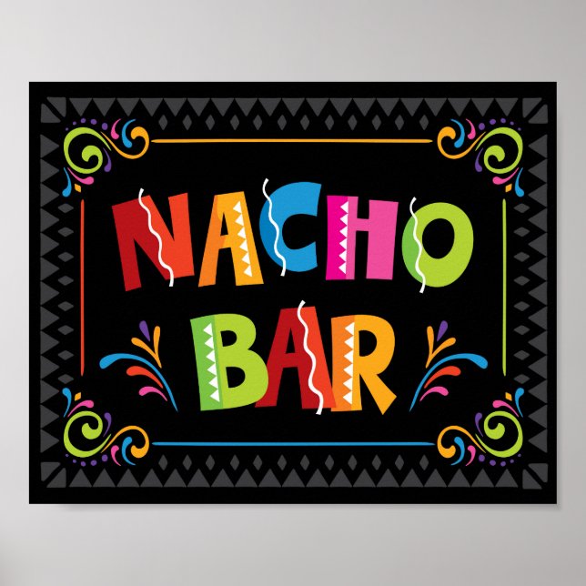 Fiesta NACHO BAR Party Sign Print (Front)
