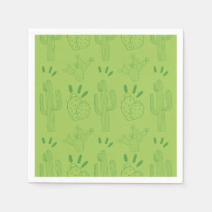 Fiesta Paper Napkin Mexican Cactus Floral