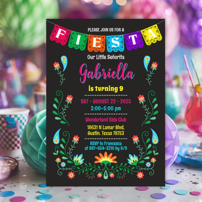 Fiesta party birthday invitation (Fiesta party birthday invitation)