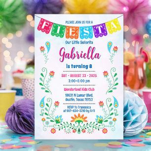 Fiesta party birthday invitation
