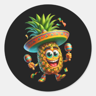 Fiesta Party Family Cinco De Mayo Mexican Fruit Pi Classic Round Sticker