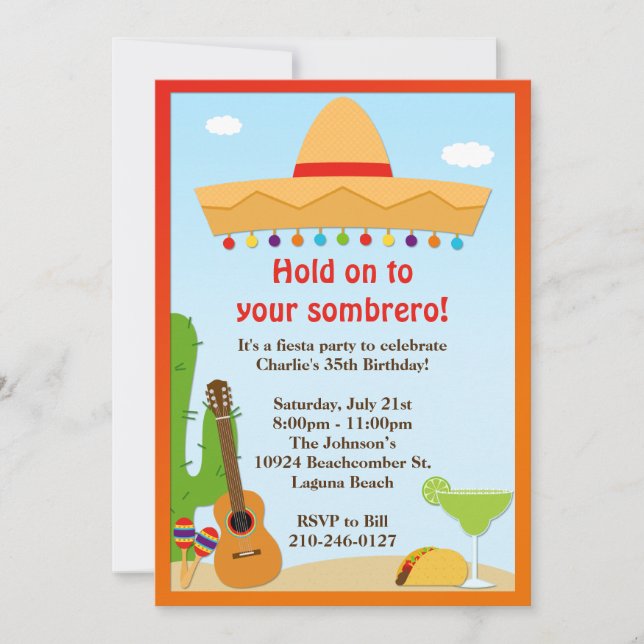 Fiesta Party Invitation (Front)