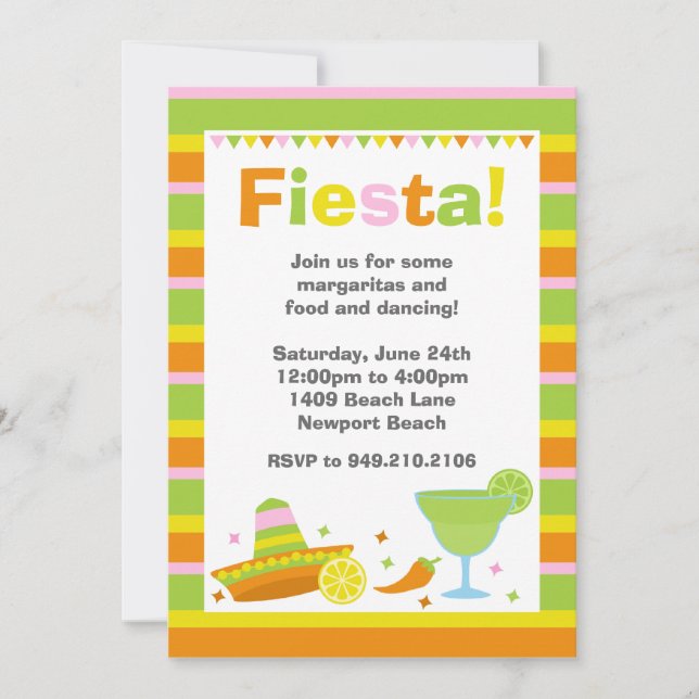 Fiesta Party Invitation (Front)