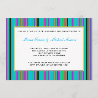 Fiesta Party Invitations | Mexican Stripes