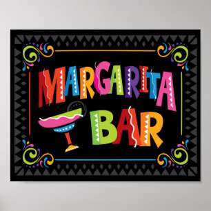 Fiesta Party MARGARITA BAR Sign Print