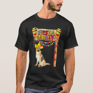 Fiesta Party Mexican German Shepherd Cinco De Mayo T-Shirt
