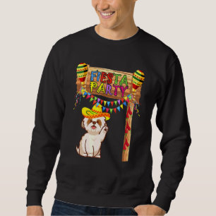Fiesta Party  Mexican Shih Tzu Sombrero Cinco De M Sweatshirt