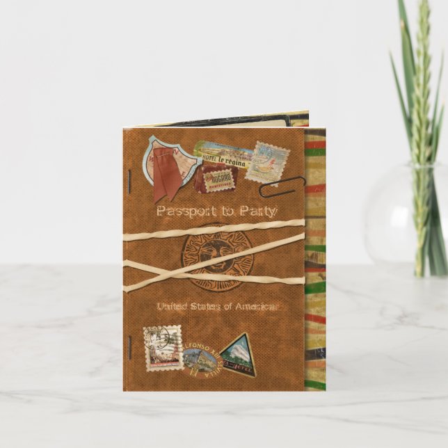 Fiesta Passport Invitation (Front)