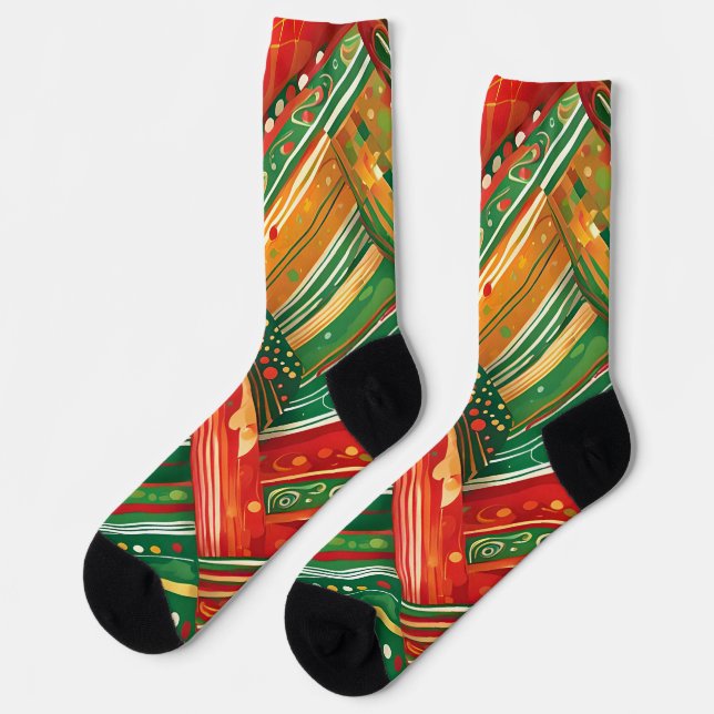fiesta patchwork socks (Left)