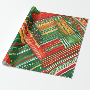 fiesta patchwork wrapping paper