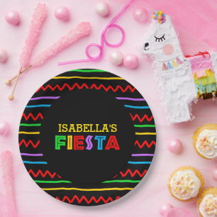 Fiesta Personalised Paper Plate