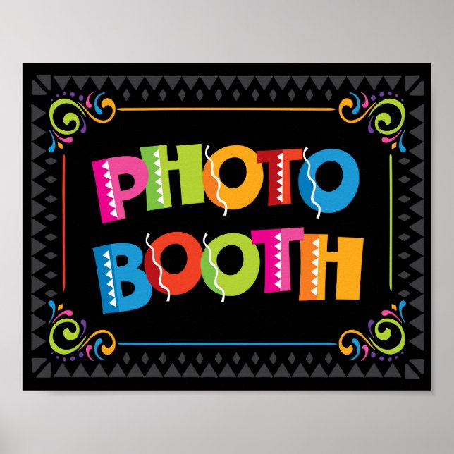 Fiesta PHOTO BOOTH Party Sign Print (Front)