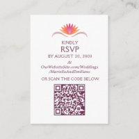 Fiesta Pink Birthday Shower Wedding RSVP QR