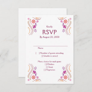 Fiesta Pink Wedding Quinceañera RSVP