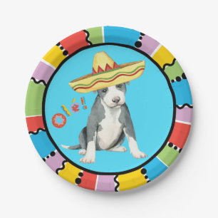 Fiesta Pit Bull Terrier Paper Plate