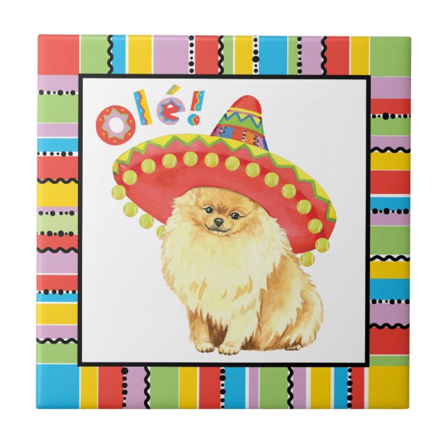 Fiesta Pomeranian Tile (Front)