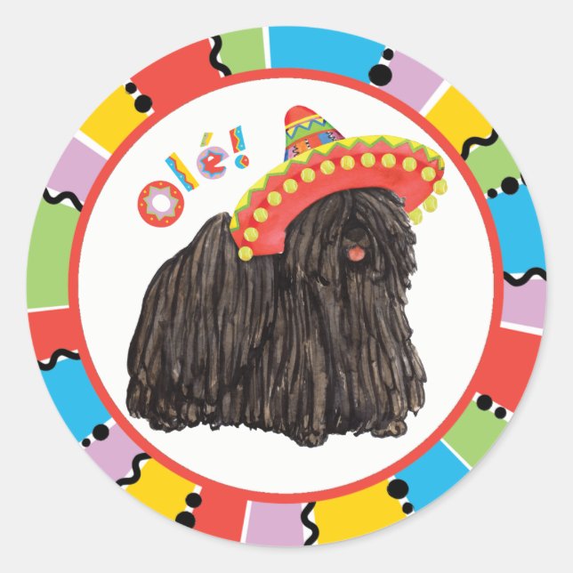 Fiesta Puli Classic Round Sticker (Front)