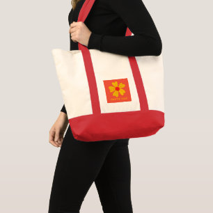 Fiesta Red and Golden Yellow Blossom Tote Bag