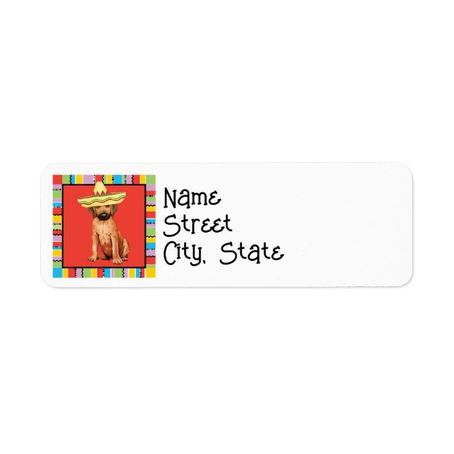 Fiesta Rhodesian Ridgeback Return Address Label (Front)