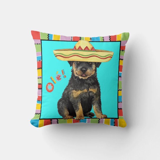 Fiesta Rottweiler Cushion (Front)