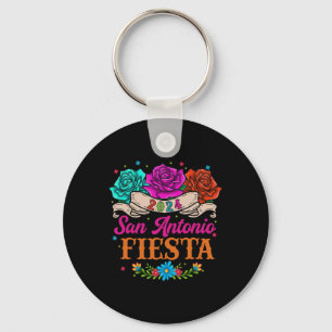 Fiesta San Antonio Texas Roses Funny Mexican Fiest Key Ring