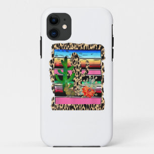 Fiesta Serape Cheetah Cactus Flower Cacti Rabbit iPhone 11 Case
