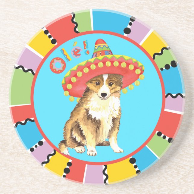 Fiesta Sheltie Coaster (Front)