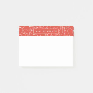 Fiesta Simply Floral Personalised Post-it Notes