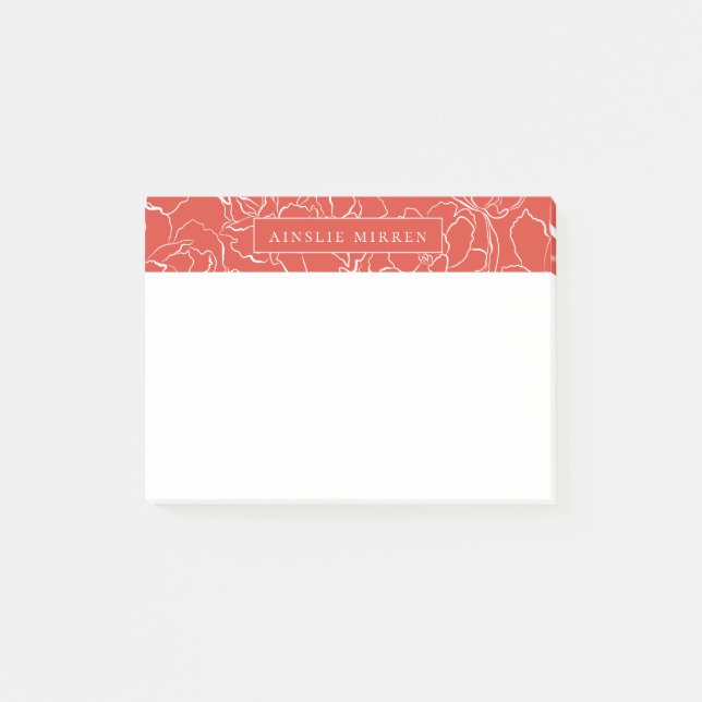 Fiesta Simply Floral Personalised Post-it Notes (Front)