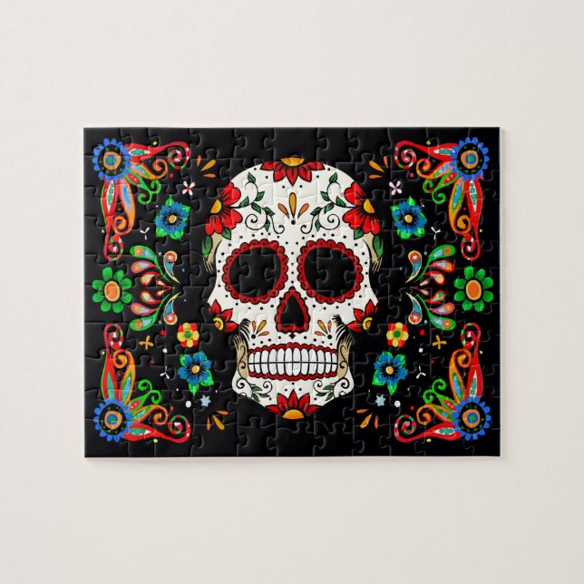 Fiesta Skull Jigsaw Puzzle (Horizontal)