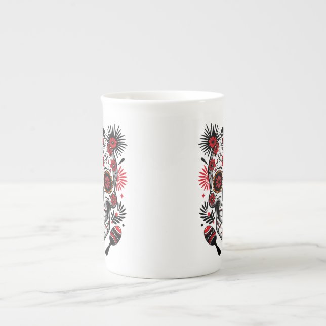 Fiesta Skull Vibes  2 Bone China Mug (Front)