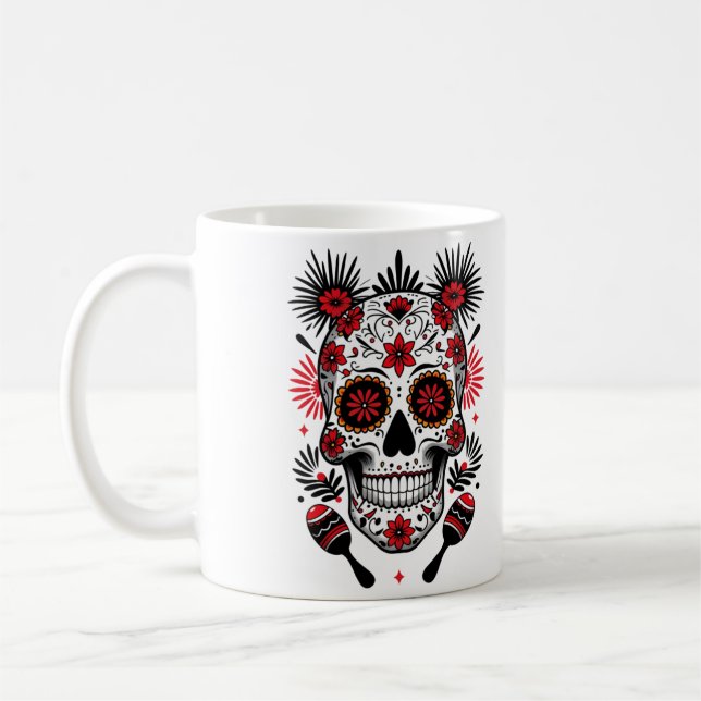 Fiesta Skull Vibes  2 Coffee Mug (Left)