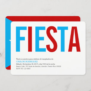 Fiesta: Sky: Puerto Rico Flag Invitation