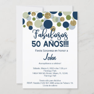 Fiesta sorpresa, male birthday invitation. invitation