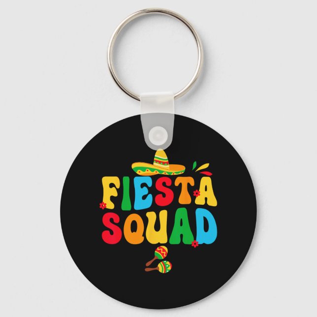 Fiesta Squad Bride Bridesmaid My Final Fiesta Bach Key Ring (Front)