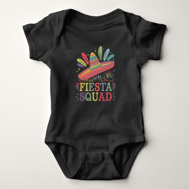 Fiesta Squad Cinco de Mayo Family Matching Baby Bodysuit (Front)