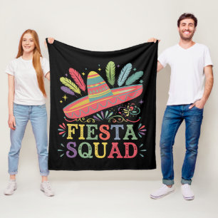 Fiesta Squad Cinco de Mayo Family Matching Fleece Blanket