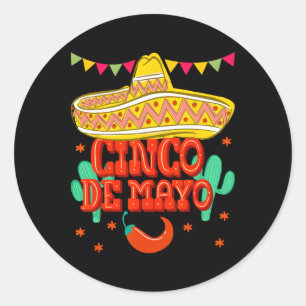 Fiesta Squad Cinco De Mayo Family Matching Mexican Classic Round Sticker
