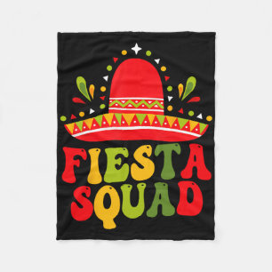Fiesta Squad Cinco De Mayo Family Matching Mexican Fleece Blanket
