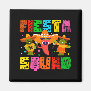 Fiesta squad cinco de mayo funny cactus sombreroFi Magnet