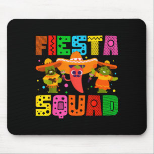 Fiesta squad cinco de mayo funny cactus sombreroFi Mouse Pad