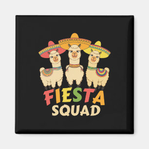 Fiesta Squad Cinco De Mayo Llama Let's Fiesta Mexi Magnet