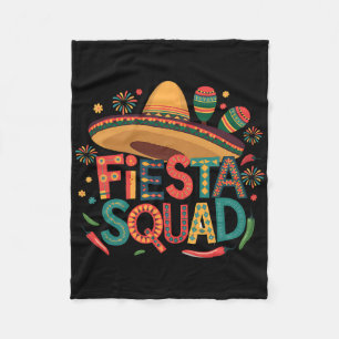 Fiesta Squad Cinco De Mayo Mexican Fiesta For Men Fleece Blanket