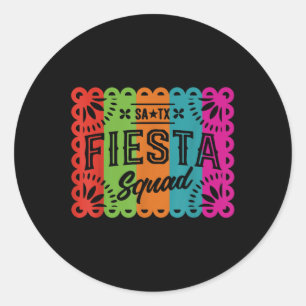Fiesta Squad Cinco De Mayo Mexican Party San Anton Classic Round Sticker